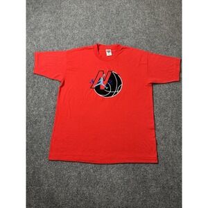 Mens T-Shirt Fruit of the Loom Air Jordan Jumpman Red, Size XL